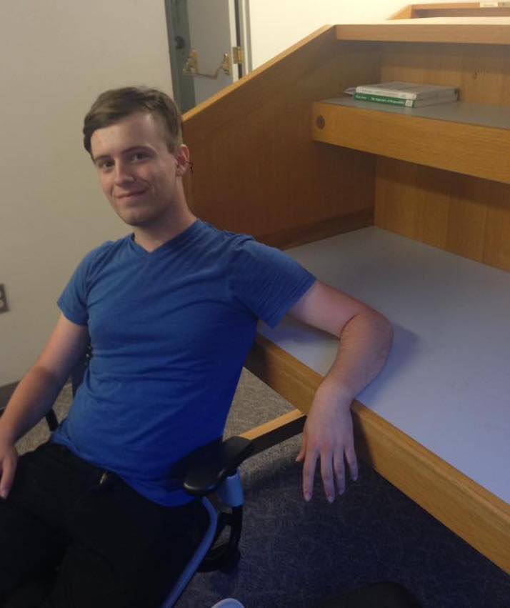 Me at my undergraduate thesis desk